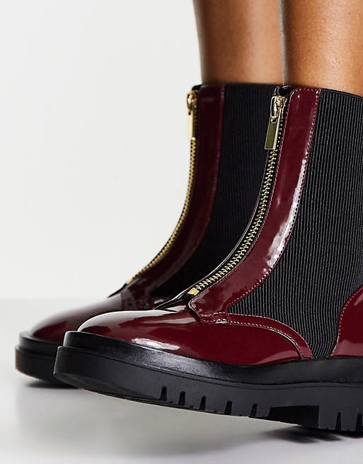 Army Burgundy Box Zip Boot