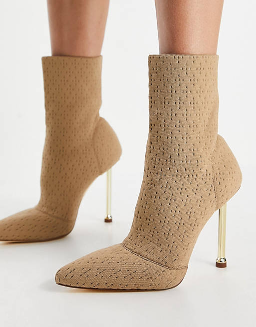 Sock on sale booties tan