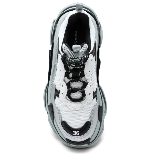 White/Silver/Black Triple S Sneakers - Exclusive MR