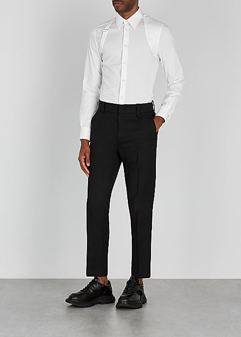 White Harness Cotton Shirt