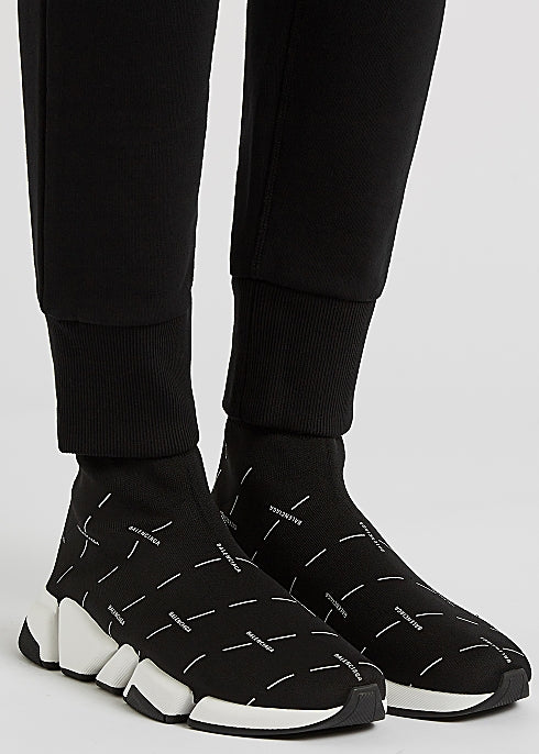 Speed 2.0 Logo-print Stretch-knit Sneakers