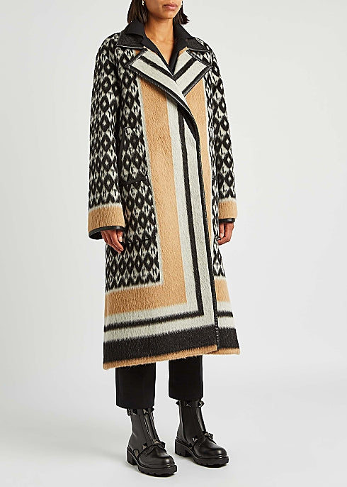 Roman Stud Black Leather Ankle Boots