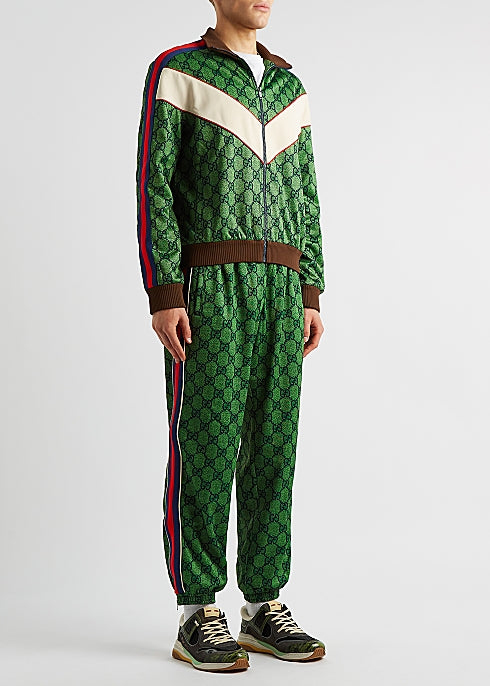 Gg Striped Jersey Track Jacket