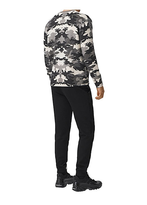 Camouflage Print Wool Sweater