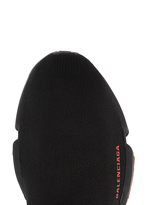 Speed Black Stretch-Knit Sneakers