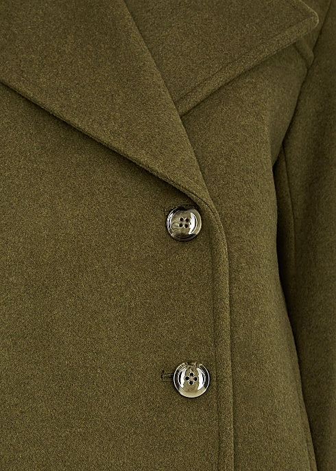 Olive Wool-Blend Coat