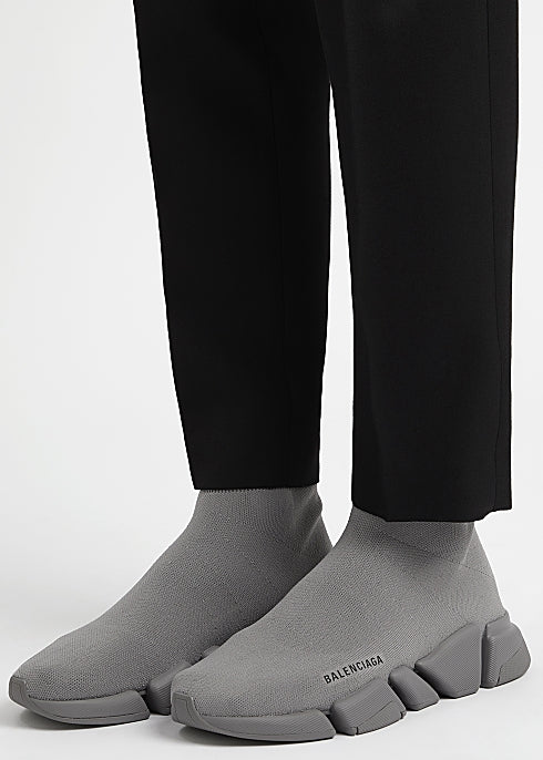 Speed 2.0 Grey Stretch-knit Sneakers