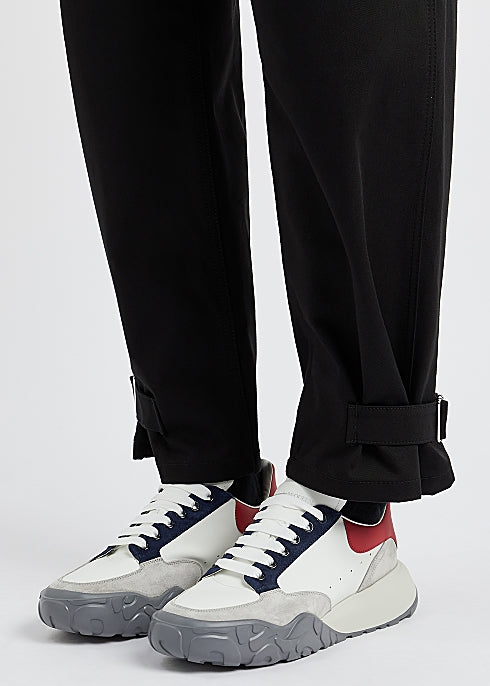 Court White Panelled Leather Sneakers