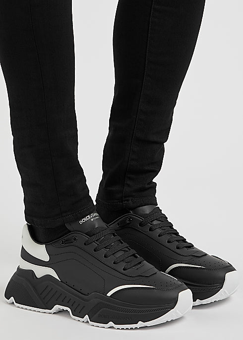 Daymaster Black Leather Sneakers