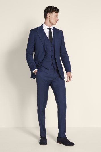 Tailored Fit Navy Twill Suit