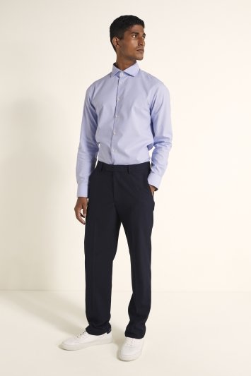 Slim Fit Sky Single Cuff Zero Iron Shirt