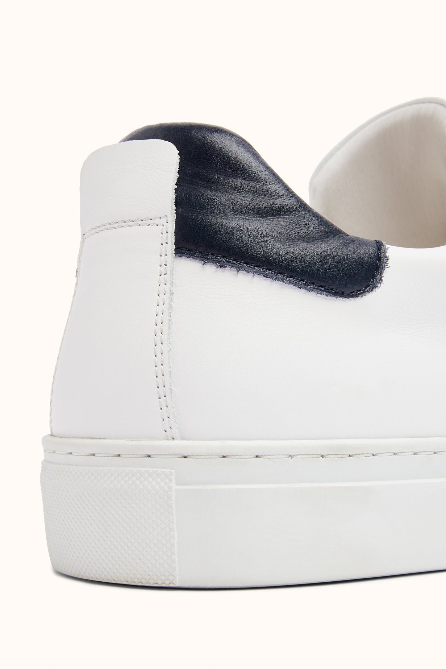 Dalston White Leather Smart Trainer