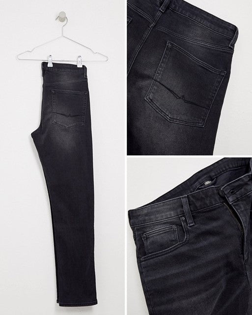 Stretch Slim Jeans in Washed Black