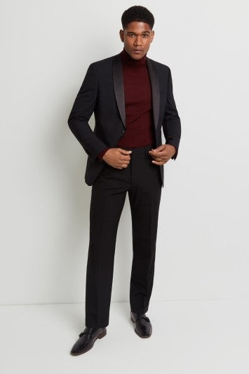 Tailored Fit Black Tuxedo Jacket