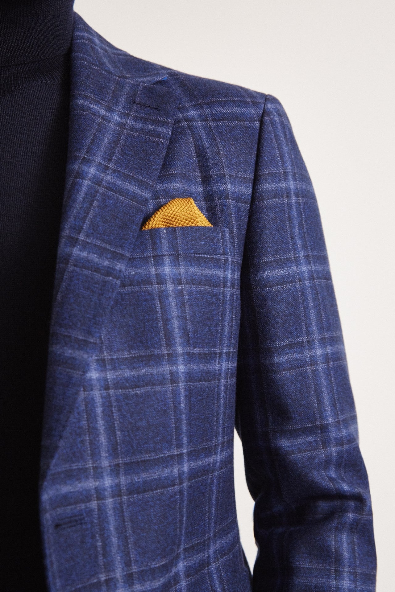 Slim Fit Italian Blue Check Suit