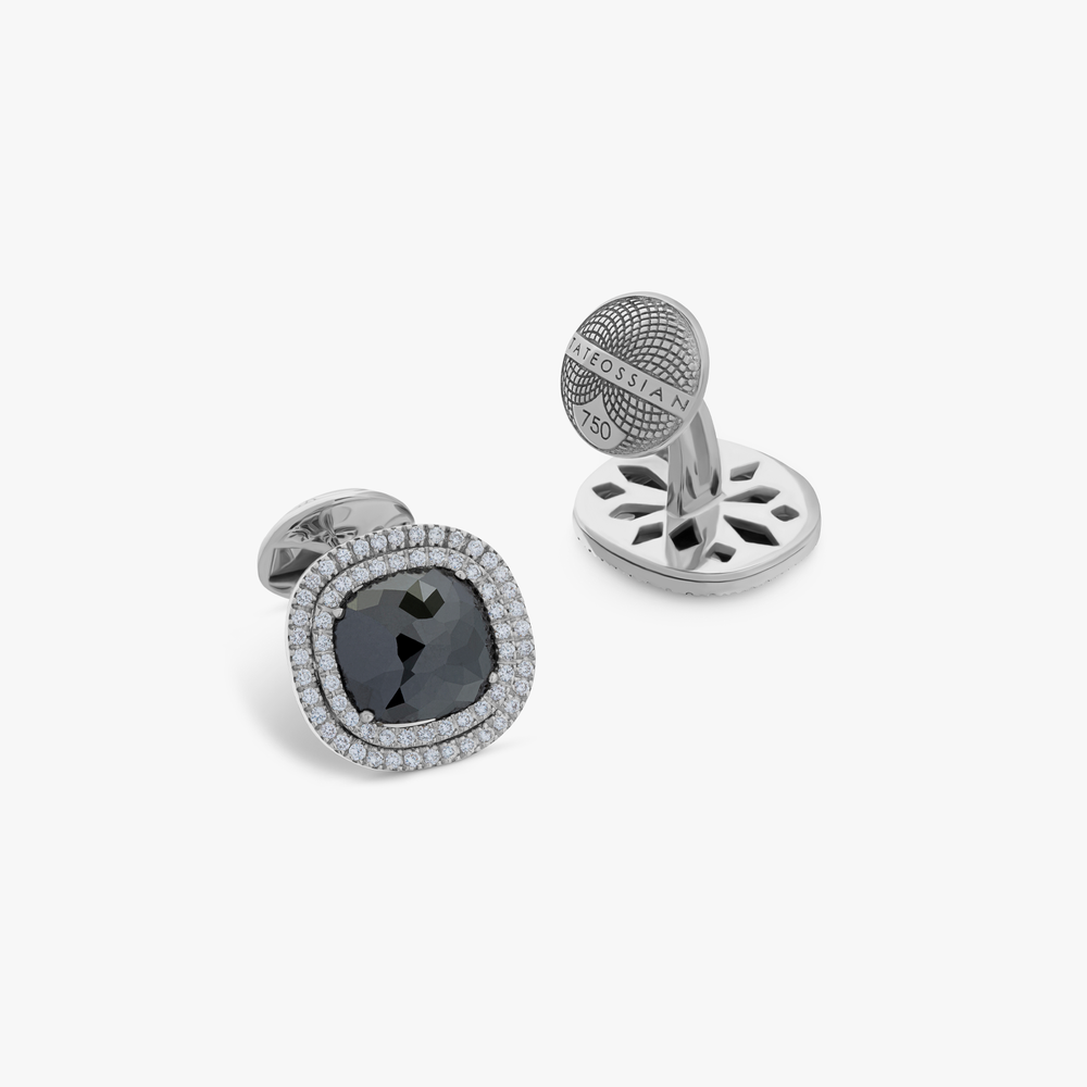 Black And White Diamond Cufflinks
