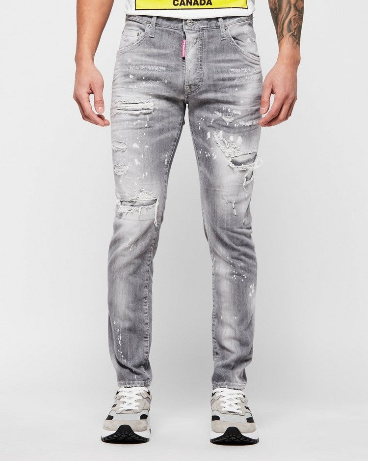 Grey dsquared jeans best sale