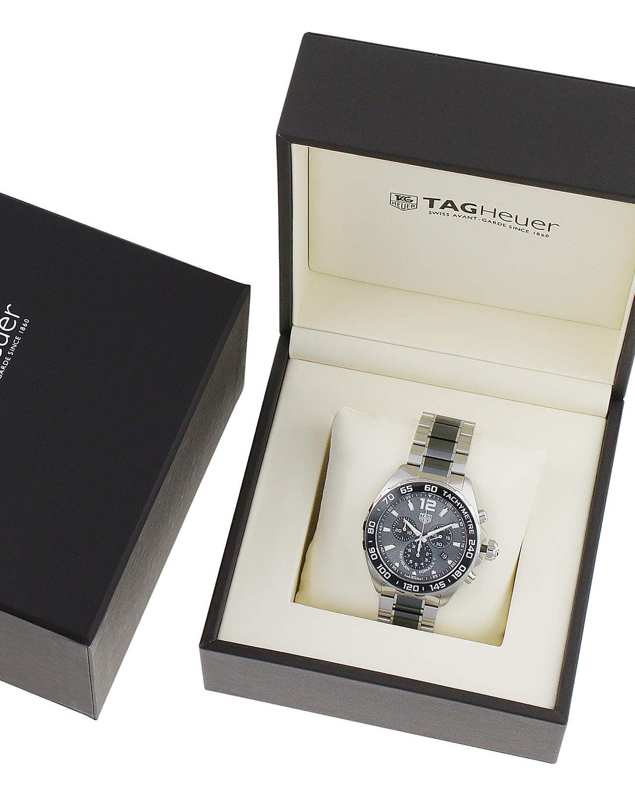 Mens Grey 43mm Quartz Chronograph Watch