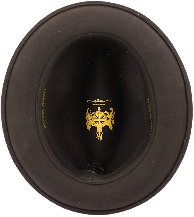 Unisex 100% Felt Wool Crushable Fedora Narrow Brim Feather Hat