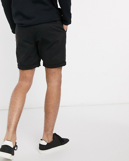 Slim Chino Shorts in Black