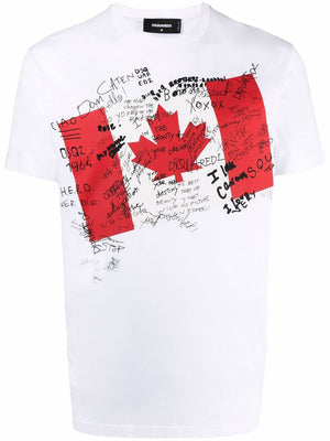 Doodle Flag Cool T-Shirt White