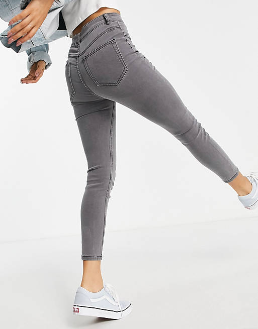 High Waisted Ultra Skinny Basic Jean In Grey