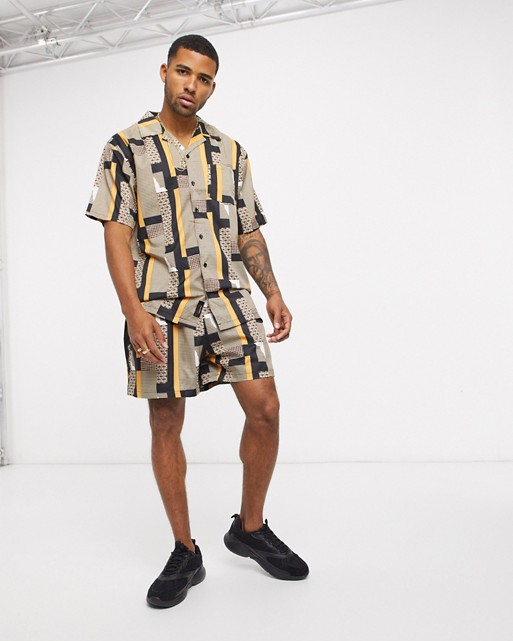 Liquor N Poker Co-ord Shorts in Retro Print