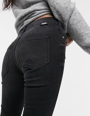 Skinny Jeans With Rips In Black