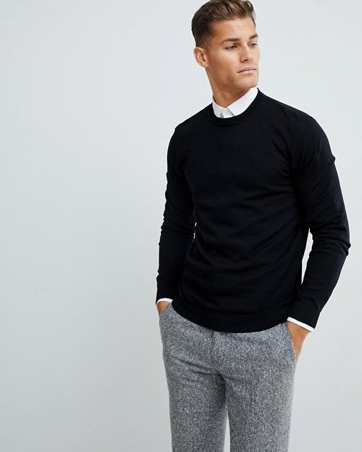 Cotton Jumper in Black