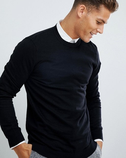 Cotton Jumper in Black