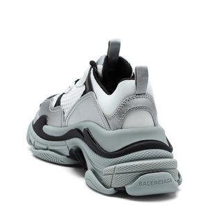 White/Silver/Black Triple S Sneakers