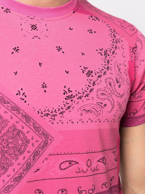 Bandana Print T-Shirt Pink