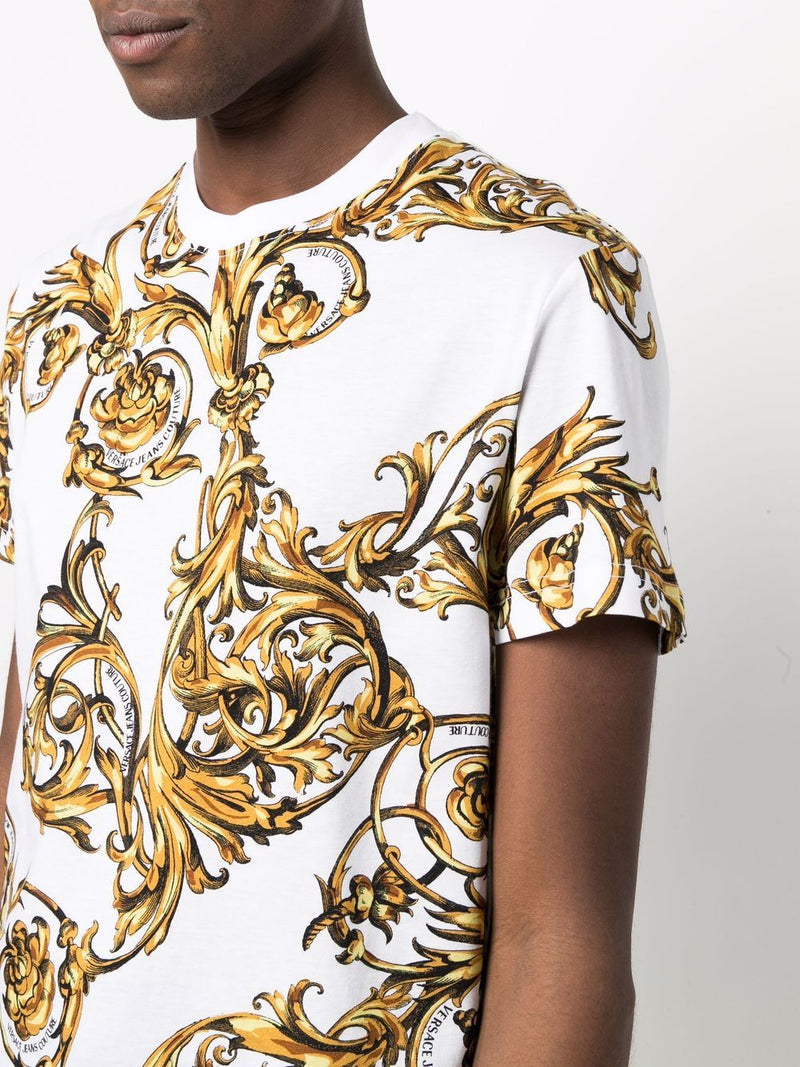 Baroque Print T-Shirt White