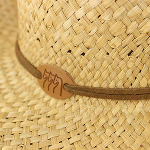 Straw Cowboy Hat With Leather Band