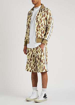 Camouflage-Print Jersey Shorts