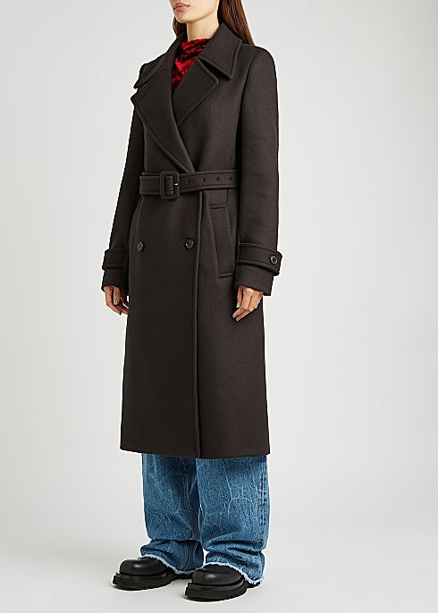 Rosia Double-Breasted Wool-Blend Coat