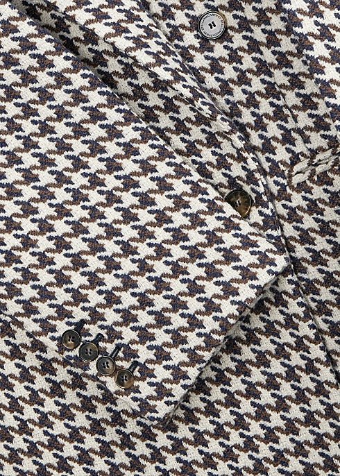 Varina Houndstooth Double-Breasted Wool Coat