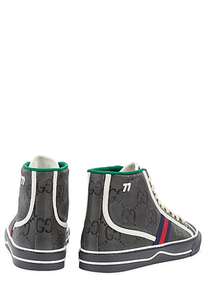 Off The Grid Logo-jacquard Canvas Hi-top Sneakers
