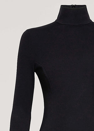 Black Stretch-Jersey Midi Dress