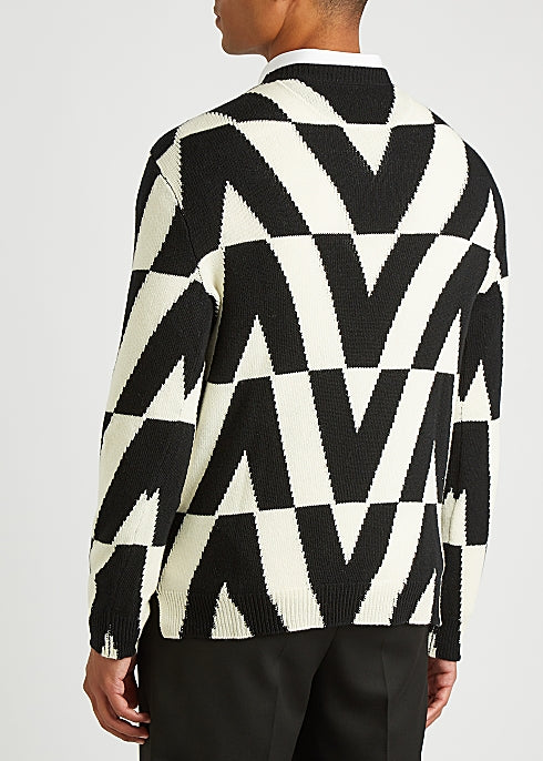 Monochrome Logo Cashmere-Blend Jumper