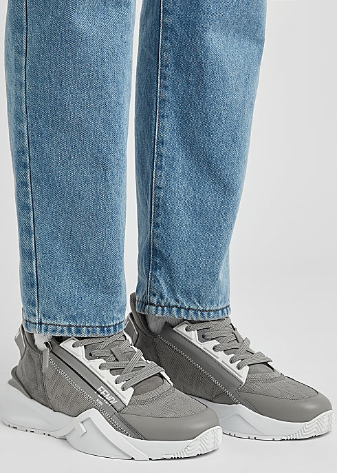 Flow Grey Panelled Sneakers