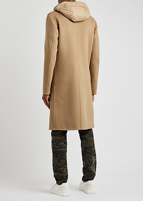 Camel Layered Wool Felt Coat