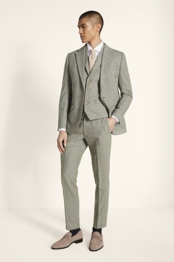 Slim Fit Sage Tweed Suit