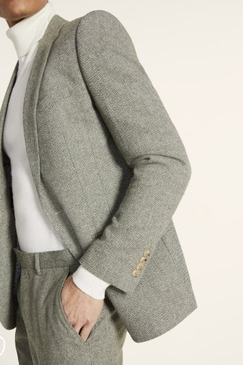 Slim Fit Sage Tweed Suit