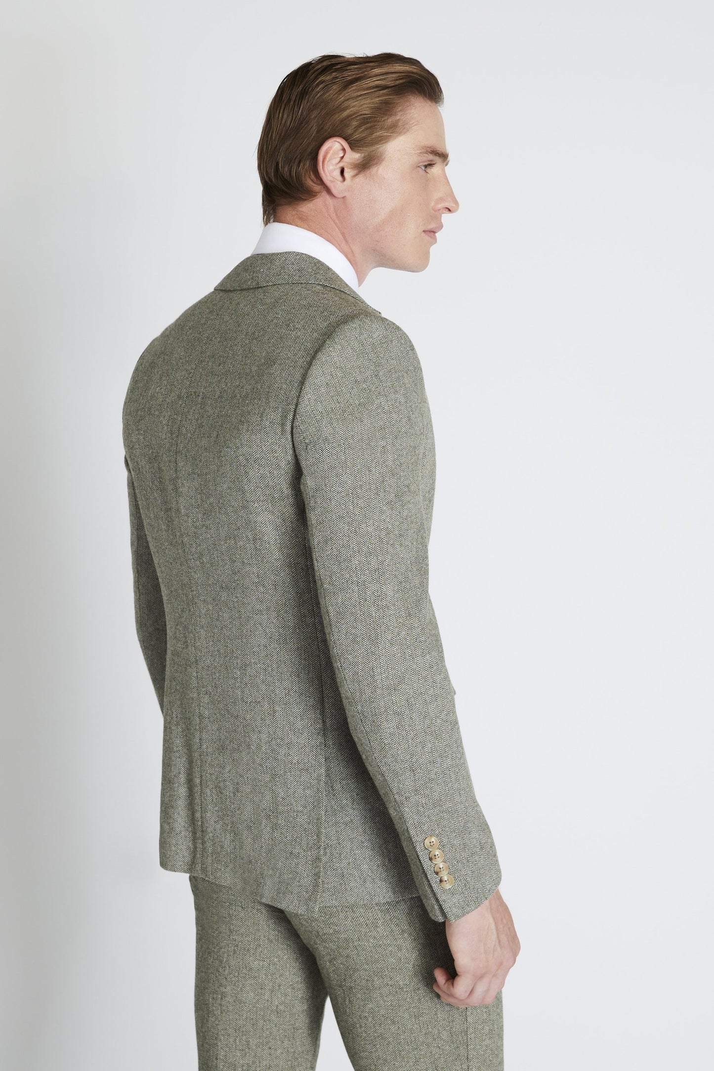 Slim Fit Sage Tweed Suit