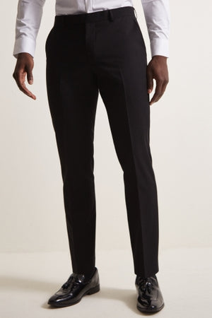 Slim Fit Black with Satin Shawl Lapel Dresswear Suit
