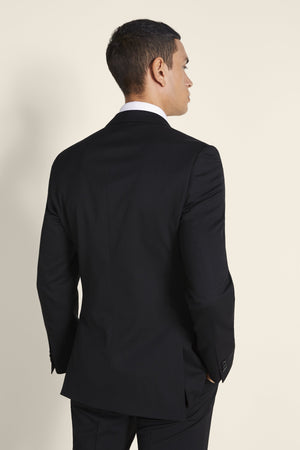 Tailored Fit Black Twill Eco Suit