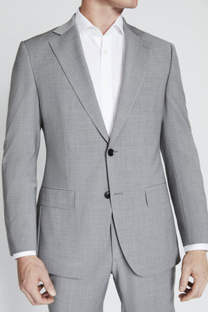 Tailored Fit Light Grey Performance Suit