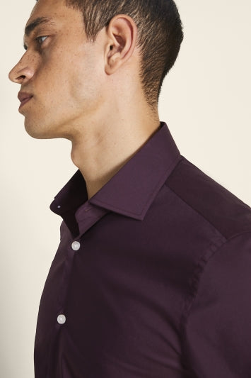 Slim Fit Berry Stretch Shirt