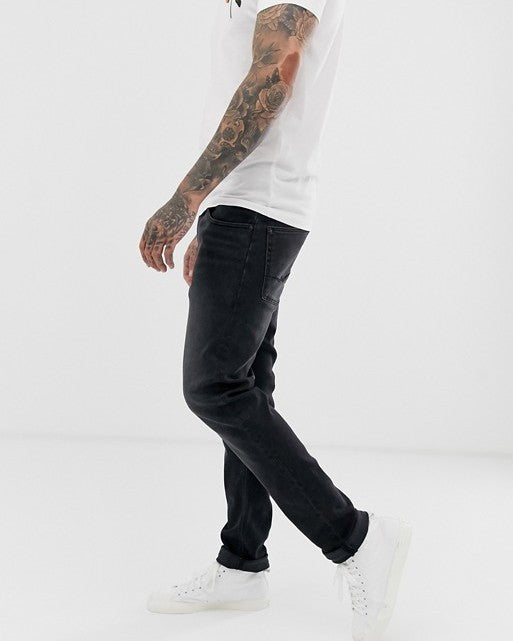 Stretch Slim Jeans in Washed Black